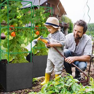 Sacs de culture de 17.7 gallons, 3 paquets de cages à tomates de jardin de 47x16x16 pouces, treillis carré de support de plantes pour pots de fleurs, jardinières - Product Image 6