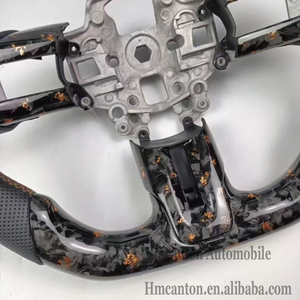 Volant de direction en cuir perforé en fibre de carbone forgée, pratique et en promotion, pour Ford Mustang - Product Image 5