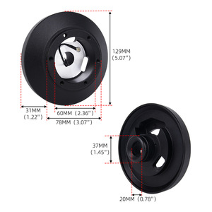 Adaptador de Volante F56H de 4 Orificios de Aleación de Aluminio Negro para Actualización de Toyota Supra BMW F30 - Product Image 4