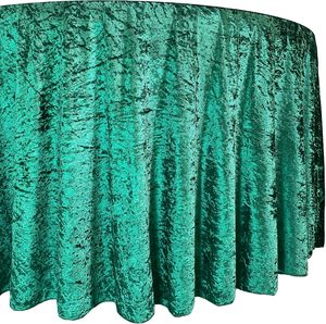 Tovaglia rotonda in velluto schiacciato <span class=keywords><strong>verde</strong></span> smeraldo elegante <span class=keywords><strong>da</strong></span> 120 tovaglie rotonde in velluto <span class=keywords><strong>da</strong></span> 8 piedi per eventi velluto - Product Image 3