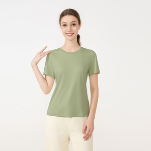 T-shirts basiques personnalisés pour femmes, impression DTG, sérigraphie, t-shirt vierge, brodé, coton uni, col rond, 180 GSM - Product Image 5