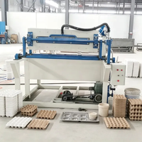 Mesin Pembuat Wadah Telur 1500pcs/jam, Mesin Cetak Pulp 30 Sel Semi-Otomatis dengan Pengeringan Kiln Bata untuk Usaha Baru di Pedesaan