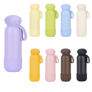 Custom Durable 18/8 Stainless Steel Double Wall Water Bottle Non-slip Base Boot Carry Handle Loop Vacuum Insulated For Camping - Product Image 3