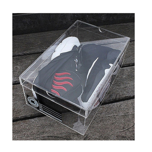 Customized design clear acrylic shoe box wholesale