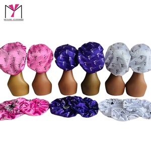 Bonnet en satin personnalisé Muyang, vente chaude, logo imprimé, luxe, en soie ou en tissu pour cheveux - Product Image 4