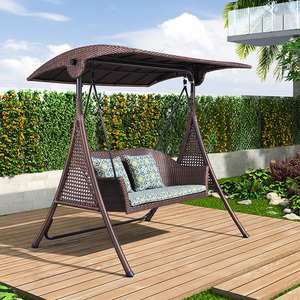 Patio hogar jardín ratán columpio con cesta colgante al aire libre mecedora cuna silla para <span class=keywords><strong>balcón</strong></span> colgante mecedora conjunto - Product Image 1