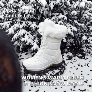 Nuevas Botas de Nieve Casuales Antideslizantes de Malla Sintética para Mujer, Cálidas y Acolchadas, para Correr y Deportes, Estilo Midi - Product Image 2