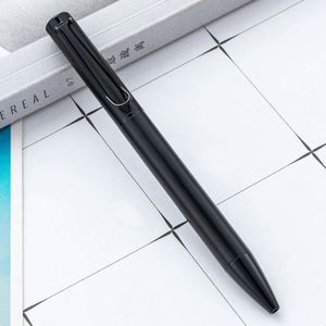 Wholesale 1.0Mm Custom Logo Business Black Metal Smooth Writing Hotel Conference Gift Twist-Action Ballpoint <b>Pen</b> - Product Image 4