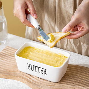 Boîte à <span class=keywords><strong>beurre</strong></span> moderne en porcelaine céramique hermétique avec couvercle facile à nettoyer Conteneur à <span class=keywords><strong>beurre</strong></span> pour la cuisine pour les fêtes - Product Image 5