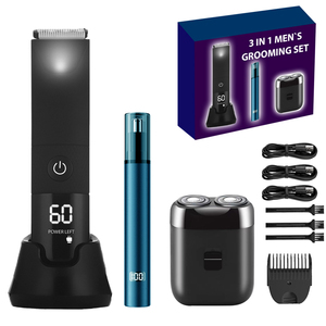 Recortador de vello corporal lavable para hombres, recortador de ingle, depiladora, afeitadora corporal, Kit de Aseo para <span class=keywords><strong>Barba</strong></span>, recortador de vello nasal - Product Image 2