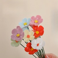 Fleurs en céramique haute température à la main simulation de pincement en céramique décoration florale fleur éternelle créative