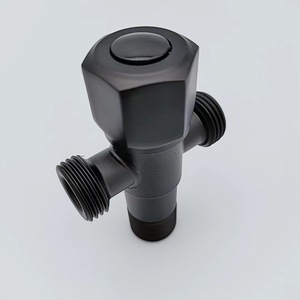 Acier inoxydable noir mat 180 degrés <span class=keywords><strong>Double</strong></span> <span class=keywords><strong>sortie</strong></span> Angle Valve chauffe-eau toilette compagnon <span class=keywords><strong>Double</strong></span> <span class=keywords><strong>robinet</strong></span> accessoires - Product Image 3