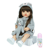 55 CM Corps Entier Silicone Souple Populaire Bébé Reborn Visage Doux Cadeau d'Anniversaire Poupées Reborn en Silicone de Haute Qualité