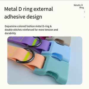 Collar de perro de <span class=keywords><strong>Pvc</strong></span> multicolor de estilo caliente 2024, collares para mascotas, correas, Collar suave impermeable de <span class=keywords><strong>Pvc</strong></span> - Product Image 4