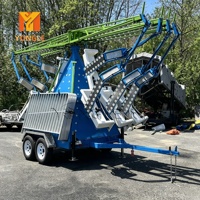 Manège à chaises volantes monté sur remorque pour parc d'attractions, manège mobile extérieur à vendre