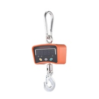 Báscula Electrónica de Gancho de 500 kg, Báscula Industrial para Grúa de 1000 kg, Báscula Electrónica Recargable, Báscula de Pesaje Electrónica