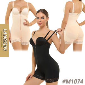 Fajas colombiennes gainantes avec forte compression abdominale, effet push-up fessier et soutien pour femme, grande taille, vêtement de compression - Product Image 1