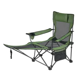 Outdoor dobrável cadeira portátil pesca cadeira reclinável acampamento