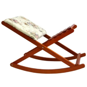 Mecedora portátil, cubierta de madera, comodidad ajustable, reposapiés, taburete plegable para relajar los pies - Product Image 1