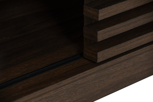 Timeless 1.8m <b>Walnut</b> Laminated FLORO <b>TV</b> Cabinet Malaysian Craftsmanship Minimalist Media Storage for Large Television - Product Image 4