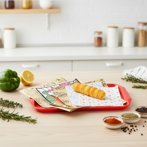 Papel de pergamino personalizado con logo impreso para envolver hamburguesas y sándwiches, papel a prueba de aceite para hot dogs, papel para mantel individual a prueba de aceite. - Product Image 2