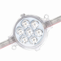 Source de lumière LED à points SMD 5050 RGB 7 pixels 50 mm pour extérieur, pixels LED pour mur