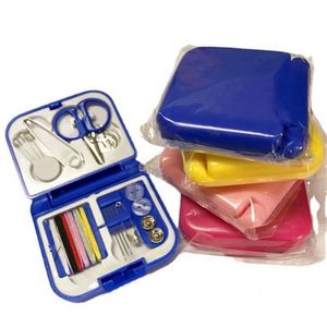 Custom Portable Travel Sewing Kit Mini <b>Case</b> Scissors <b>Needles</b> Thread Buttons Compact Folding Storage Plastic Alphabet Pattern - Product Image 2
