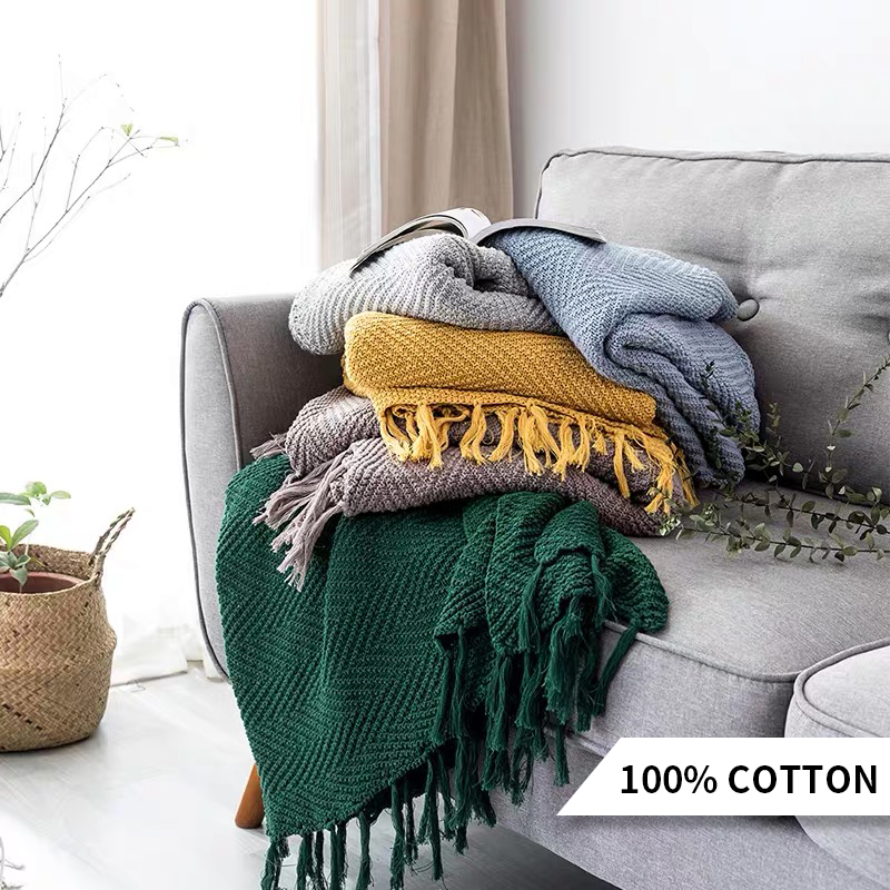 Blanket Manufacturer 100 Natural Cotton Knit