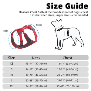 Arnés de perro ajustable acolchado de malla con logotipo personalizado de fábrica sin tirones con mango pesado - Product Image 6