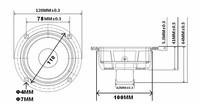 (45-010) Haut-parleur à large bande de 4,5 pouces en néodyme pour système audio 2.0 de bureau et domestique 30W