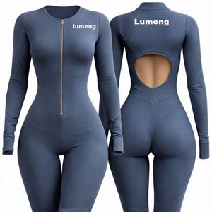 Mono Deportivo Personalizado para <span class=keywords><strong>Mujer</strong></span>, Color Sólido, Ajustado, para Yoga, Gimnasio, Fitness, Levanta Glúteos, para Entrenamiento - Product Image 4