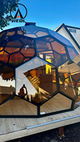 Dôme géodésique de luxe 7M 8M en verre isolant, tente igloo, hôtel-resort canadien, maison préfabriquée étanche pour le glamping en extérieur