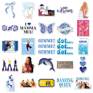 50 pegatinas personalizadas con temática creativa de la película musical <span class=keywords><strong>MAMMA</strong></span> <span class=keywords><strong>MIA</strong></span>, estilo artístico, para equipaje, cámara, tableta, ¡gran oferta de fábrica! - Product Image 4