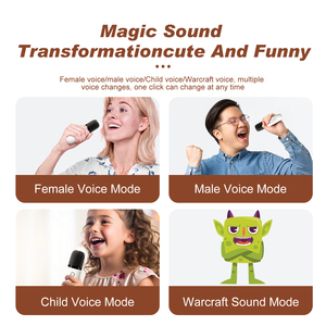 Mini Xách Tay Karaoke Loa Âm Thanh Tích Hợp Microphone Nhà Karaoke Loa Không Dây Với 2 Microphone - Product Image 4