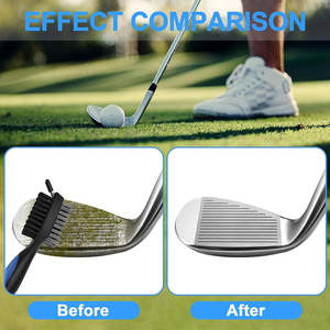 Brosse de golf multifonctionnelle à double face, brosse de nettoyage pour clubs de golf, mousqueton pratique, brosse de nettoyage pour clubs de golf - Product Image 6