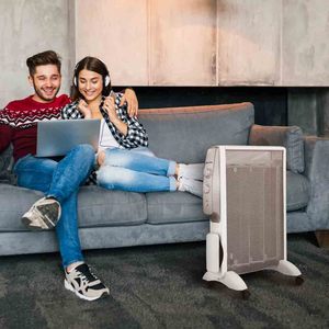 RMC-1500 Stufa Elettrica Bianca da 1500W con Radiatore in Mica a 3 Elementi, 2 Livelli di Potenza, Design Portatile - Product Image 5