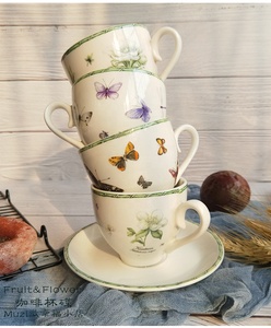 Wholesale Selling butterfly Pattern Tableware Plate Bowl Ceramic Tableware <b>Set</b> - Product Image 3