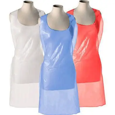 Disposable PE Aprons Waterproof Medical /Kitchen Apron With Embossed Surface Disposable Pe Apron