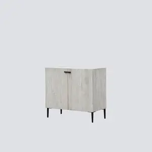 NS FURNITURE Modern Living Room Wood Cabinet Solid Wood Cupboard Metal legs Storage Home Furniture for Living Room
