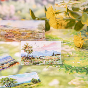 48 pcs/pack PET Sticker Pack Returning To The Garden Series Mountain View Thème rustique Grande taille - Product Image 1