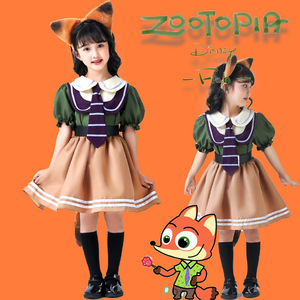 Disfraz Infantil de Nick Wilde de Zootopia, Vestido de Cosplay para Niñas, Traje de Personaje de Anime para Fiestas y Actuaciones - Product Image 1