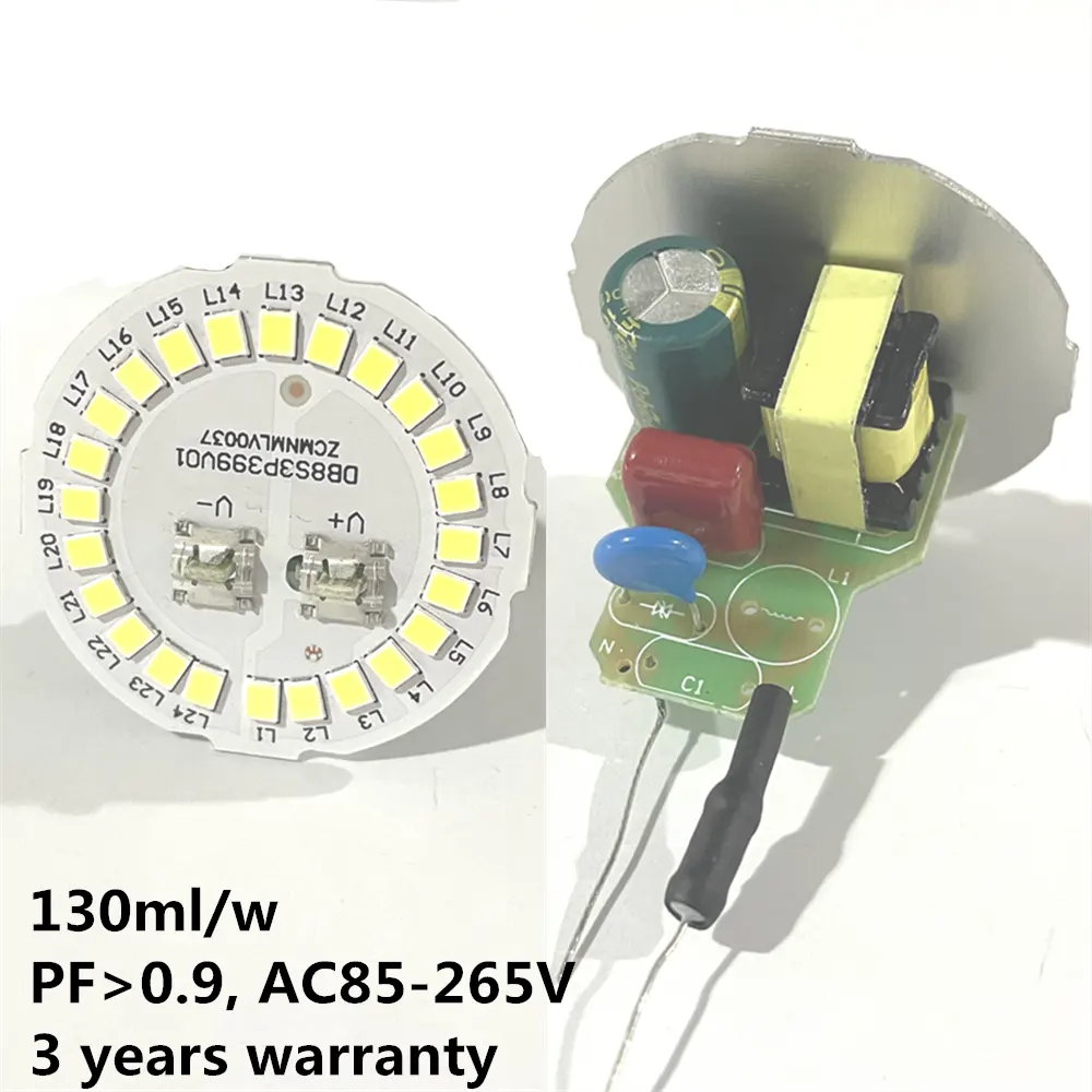 Piezas de bombilla de suministro de China de calidad, controlador IC SMD, bombilla LED de Material A60 A19 SKD, Chip LED de 130lm/w