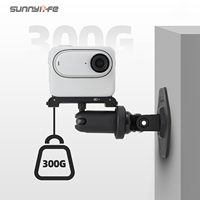Support de casque adhésif flexible Sunnylife Support de caméra d'action à base incurvée plate et souple pour Osmo 360/ Pocket 3/ Insta360 X4/ GO 3
