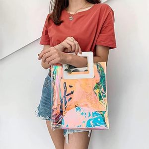 Bolsa Mini de PVC Transparente Holográfica, Impermeable, Portátil, para Mujer, Ideal para Compras, Trabajo, Playa, Viajes y Regalos, Venta al Por Mayor - Product Image 5