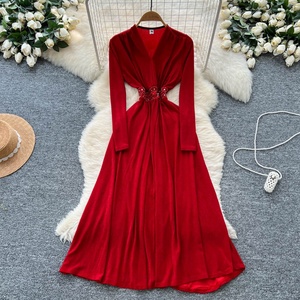 Abito Elegante <span class=keywords><strong>da</strong></span> Donna con Paillettes, Scollo a V e Maniche a Lanterna - Product Image 4