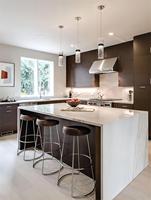 Kejia Comptoir de cuisine en pierre de marbre Table d'îlot de cuisine de luxe Armoires de cuisine modernes modulaires laquées brillantes