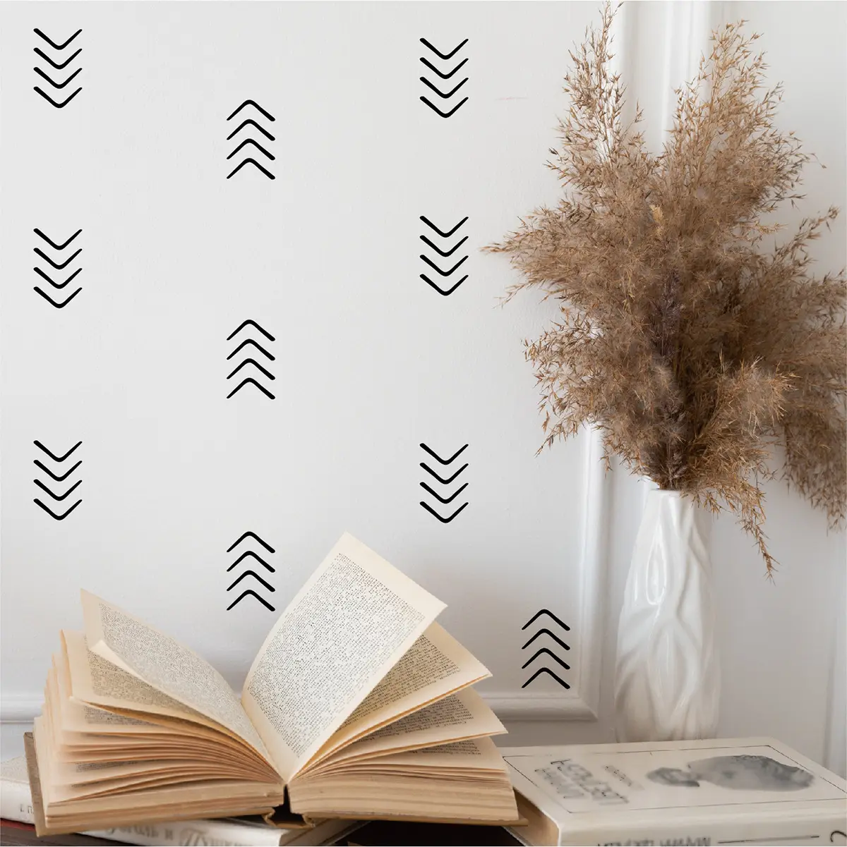 Amazon new geometric pattern black arrow wall sticker decorazione della casa camera dei bambini adesivo decorativo minimalista da parete