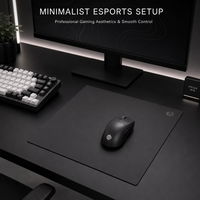 Tapis de souris de jeu en verre trempé avec logo de marque personnalisé, surface lisse et rapide, base antidérapante en silicone pour l'e-sport