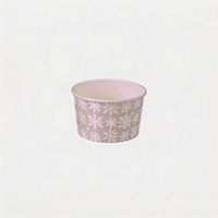 Gobelet en papier pour crème glacée à paroi simple de qualité alimentaire, recyclable, en papier couché, accepte l'impression de logo personnalisé, feuille d'or, plusieurs tailles 3-12 oz