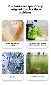 Transparant acryl rechthoekig klein aquarium met externe filter Eco Turtle Tank Home Fish Bowl voor woonkamer slaapkamer - Product Image 3